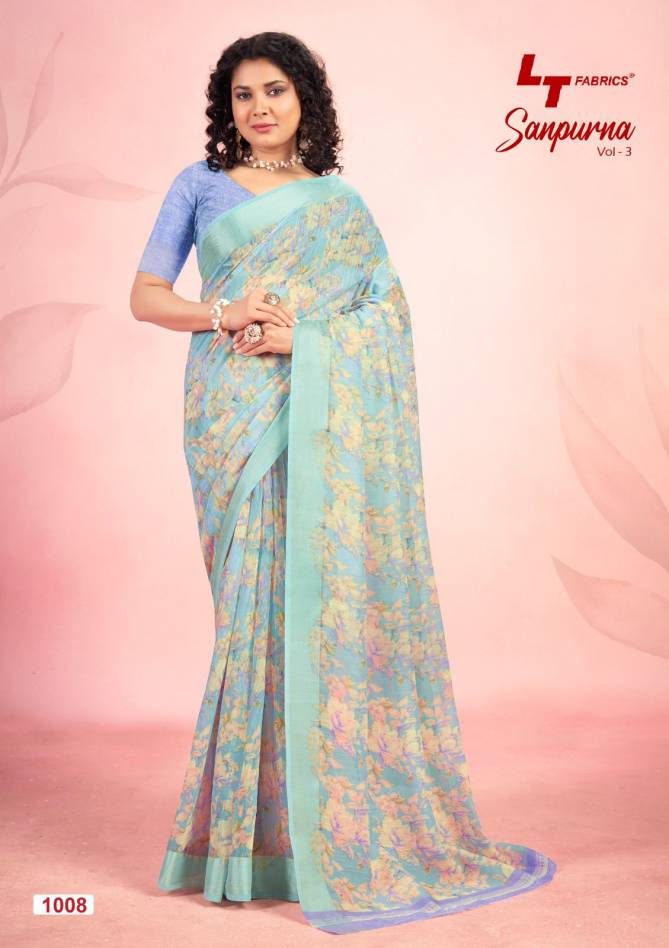 Sanpurna Vol 3 By LT Daily Wear Printed Sarees Wholesale Clothing Suppliers In India

